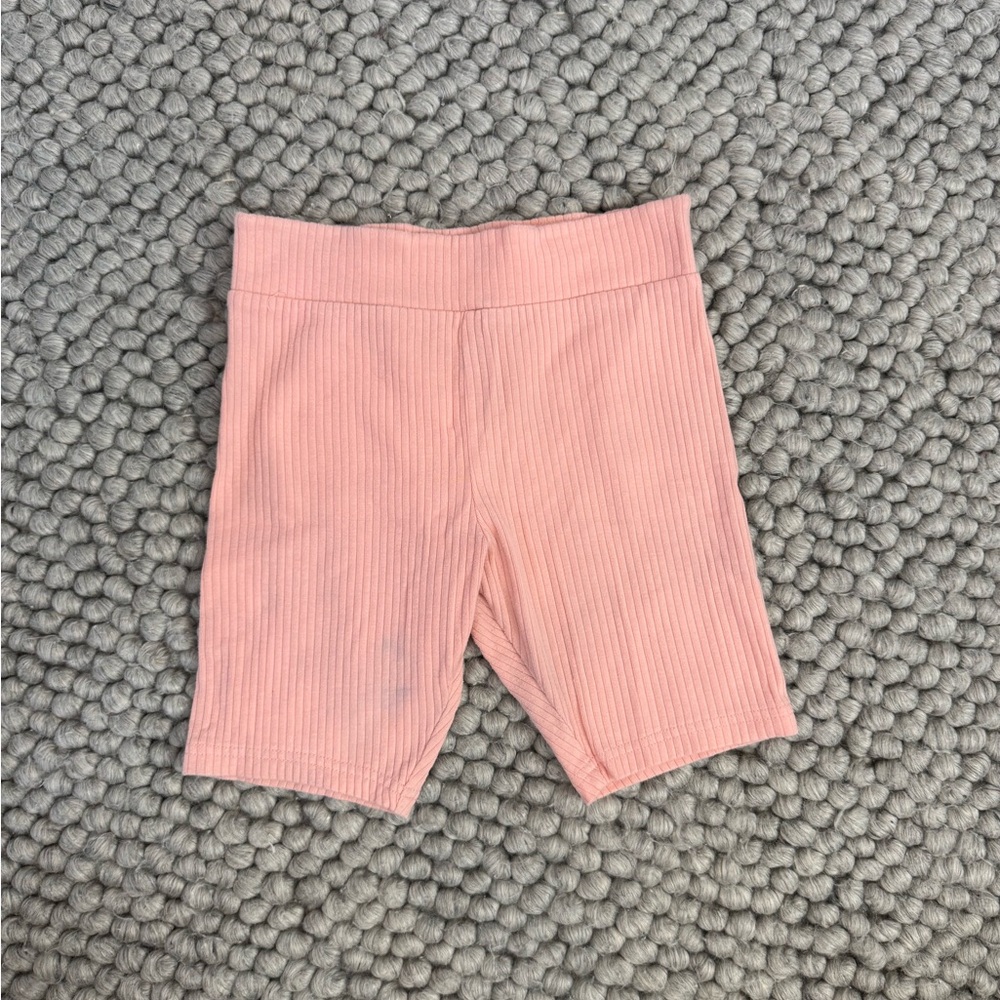 Peach Girls Size 10 Ribbed Biker Shorts